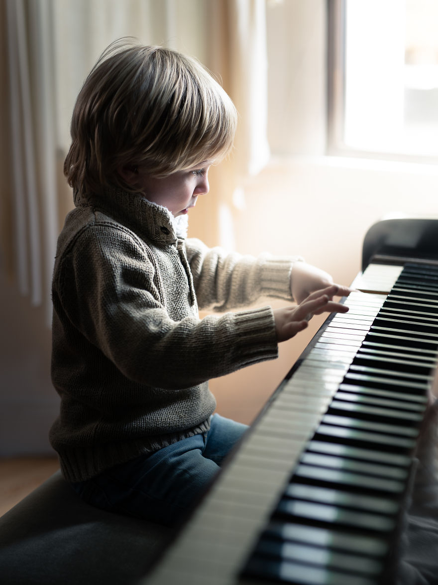 Buenos Aires, Argentina- Boy Practicing His Piano