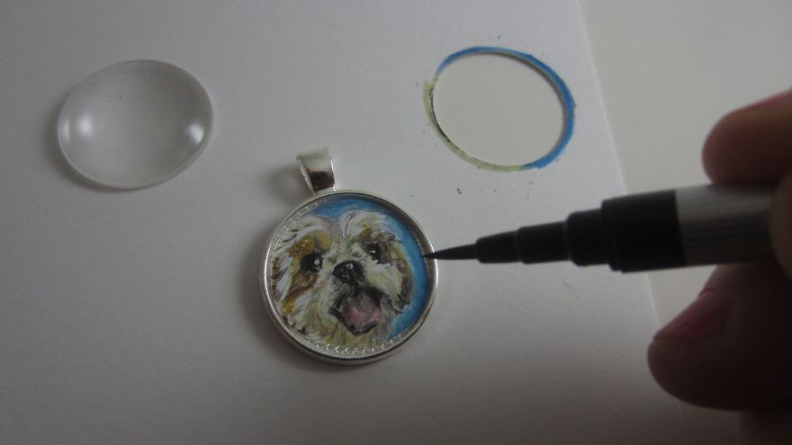 I Hand Paint 1-Inch Pet Portraits (20 Pics)
