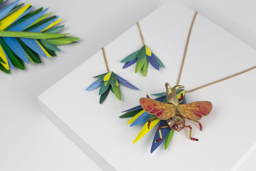 Our 26 Pics Of An Intricate Jewelry Series Made Almost Entirely From Paper