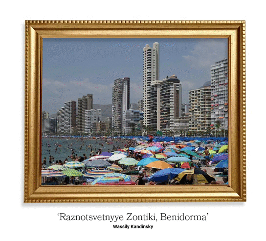 Benidorm, Spain In The Style Of Kandinsky