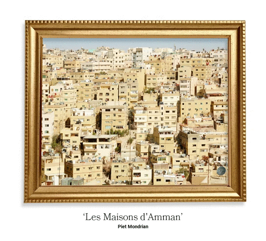 Amman, Jordan In The Style Of Mondrian