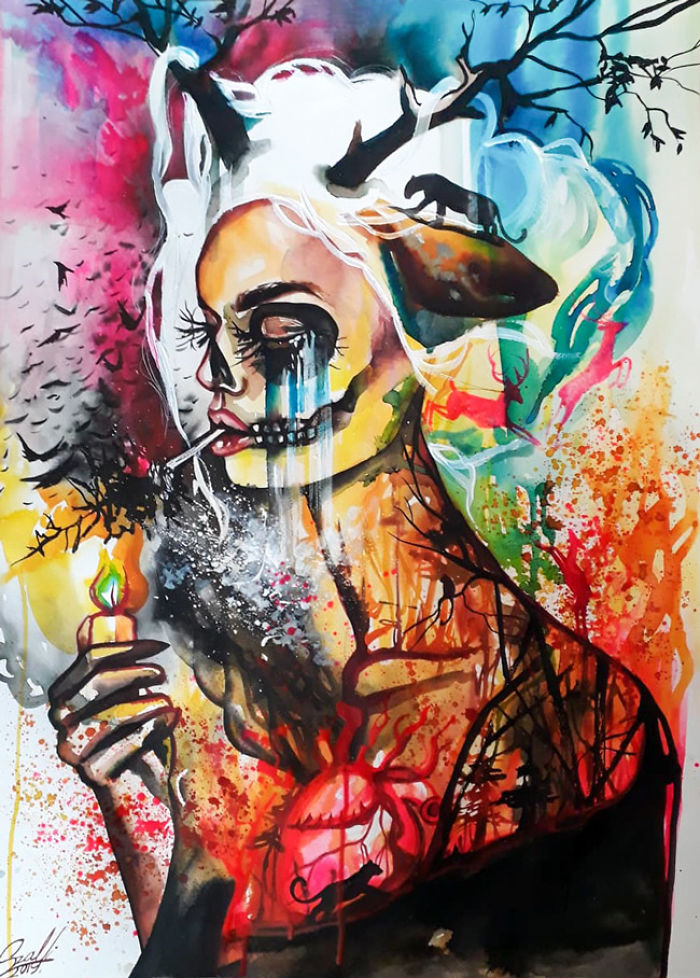 My Woman Portraits From The Last Two Years With Some Halloween, Creepy Twists