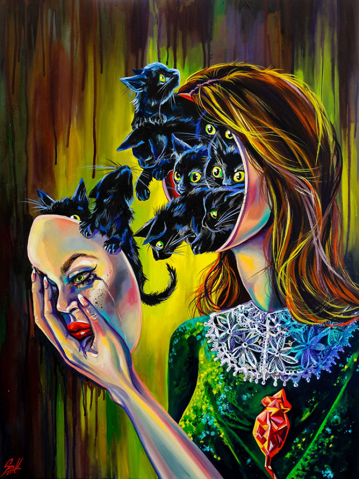 My Woman Portraits From The Last Two Years With Some Halloween, Creepy Twists