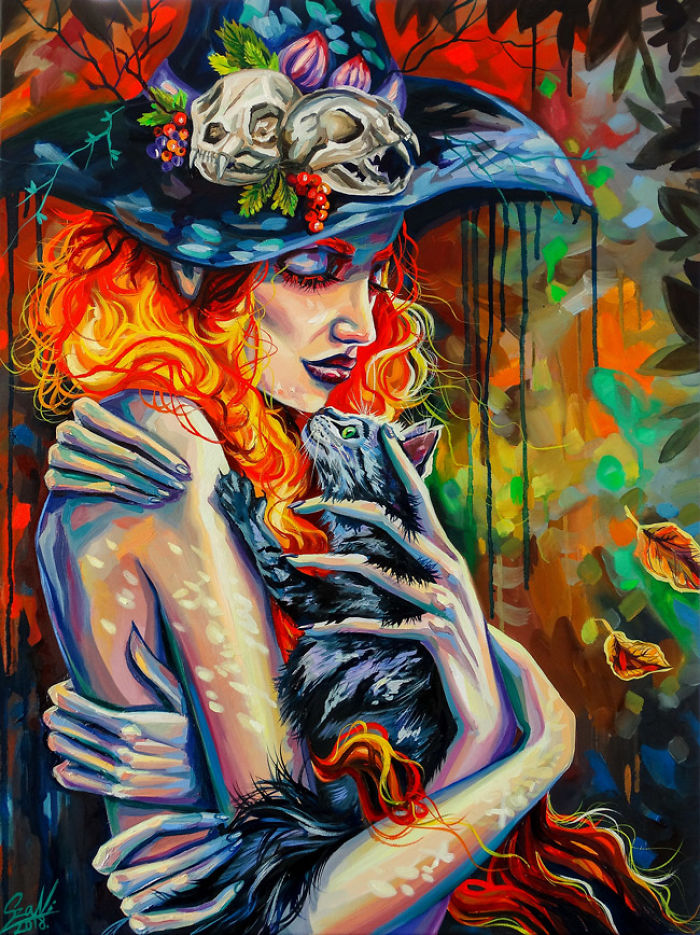 My Woman Portraits From The Last Two Years With Some Halloween, Creepy Twists