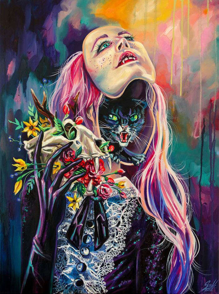 My Woman Portraits From The Last Two Years With Some Halloween, Creepy Twists