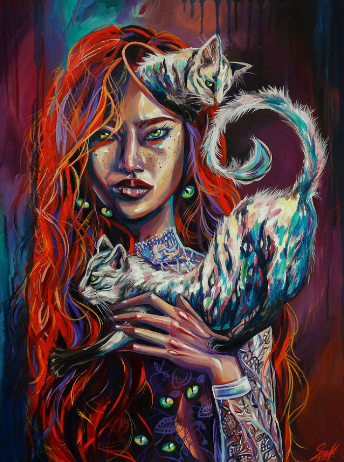 My Woman Portraits From The Last Two Years With Some Halloween, Creepy Twists