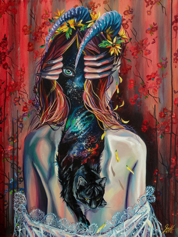 My Woman Portraits From The Last Two Years With Some Halloween, Creepy Twists