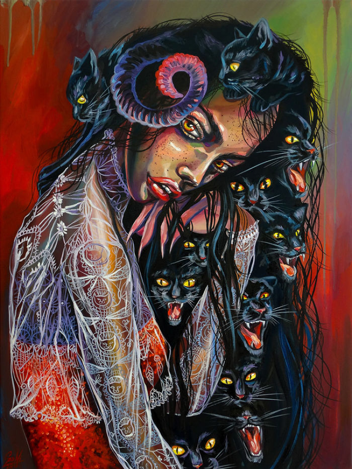 My Woman Portraits From The Last Two Years With Some Halloween, Creepy Twists