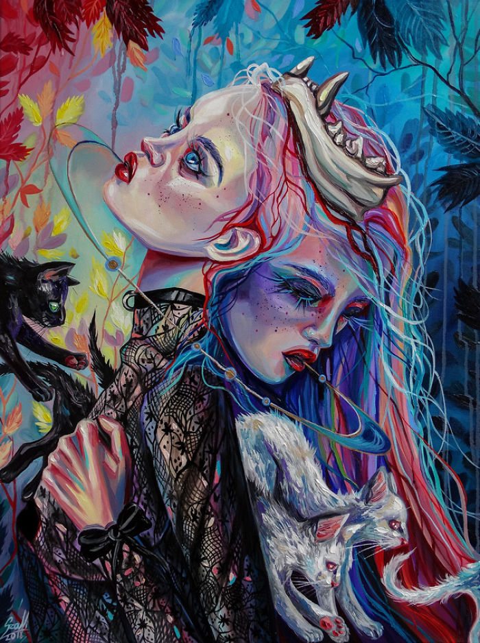 My Woman Portraits From The Last Two Years With Some Halloween, Creepy Twists