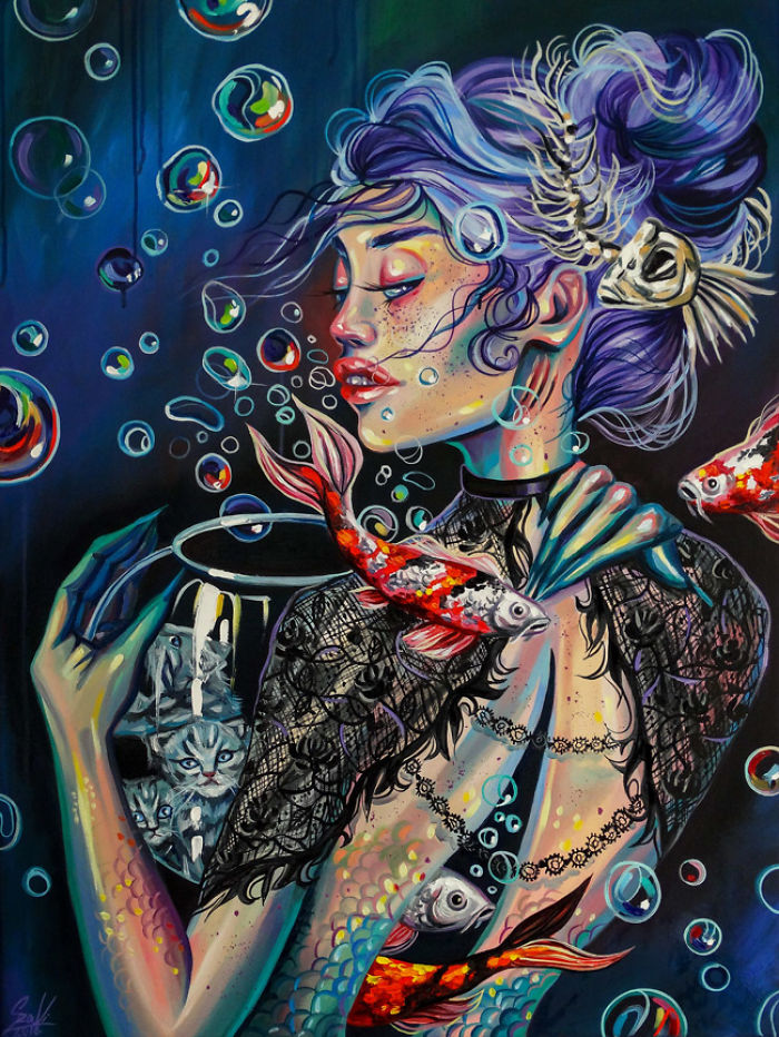 My Woman Portraits From The Last Two Years With Some Halloween, Creepy Twists