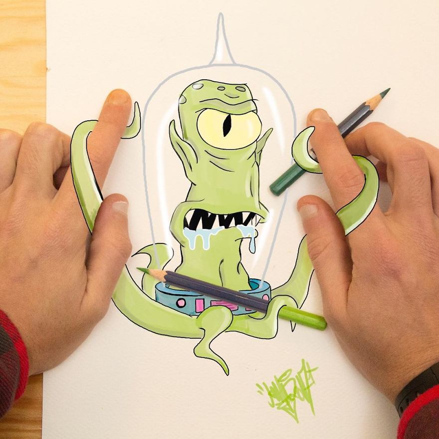 This Artist Makes His 3D Drawings Jump Off The Paper
