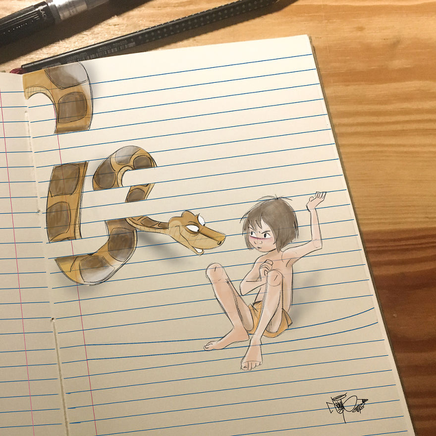 This Artist Makes His 3D Drawings Jump Off The Paper