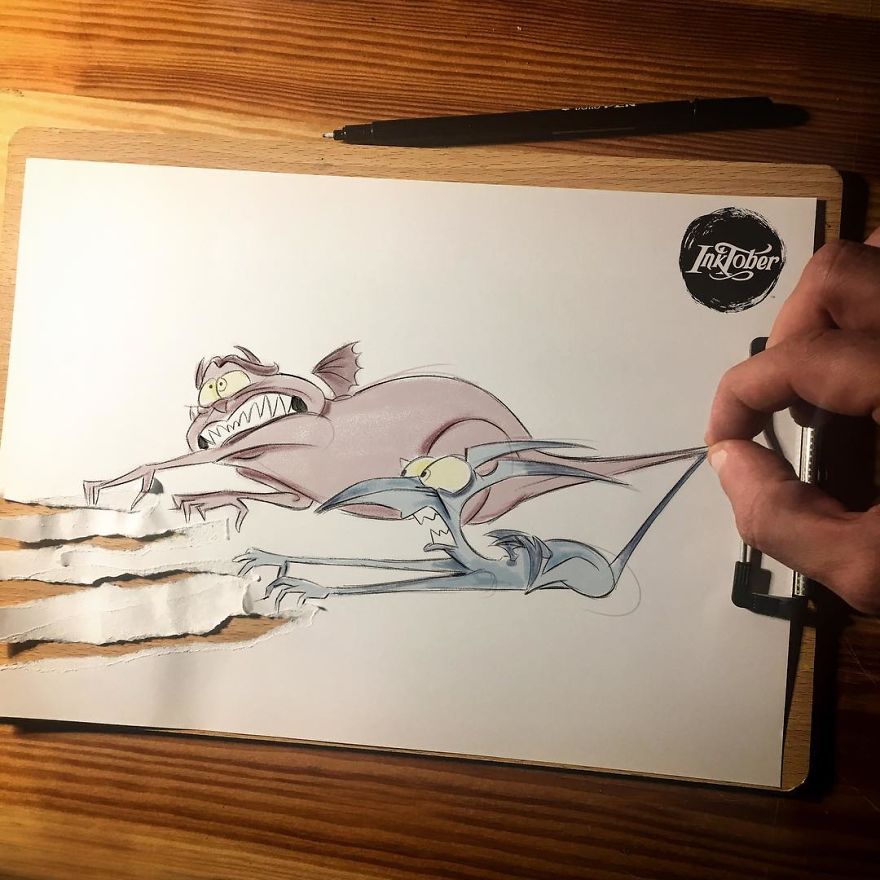 This Artist Makes His 3D Drawings Jump Off The Paper