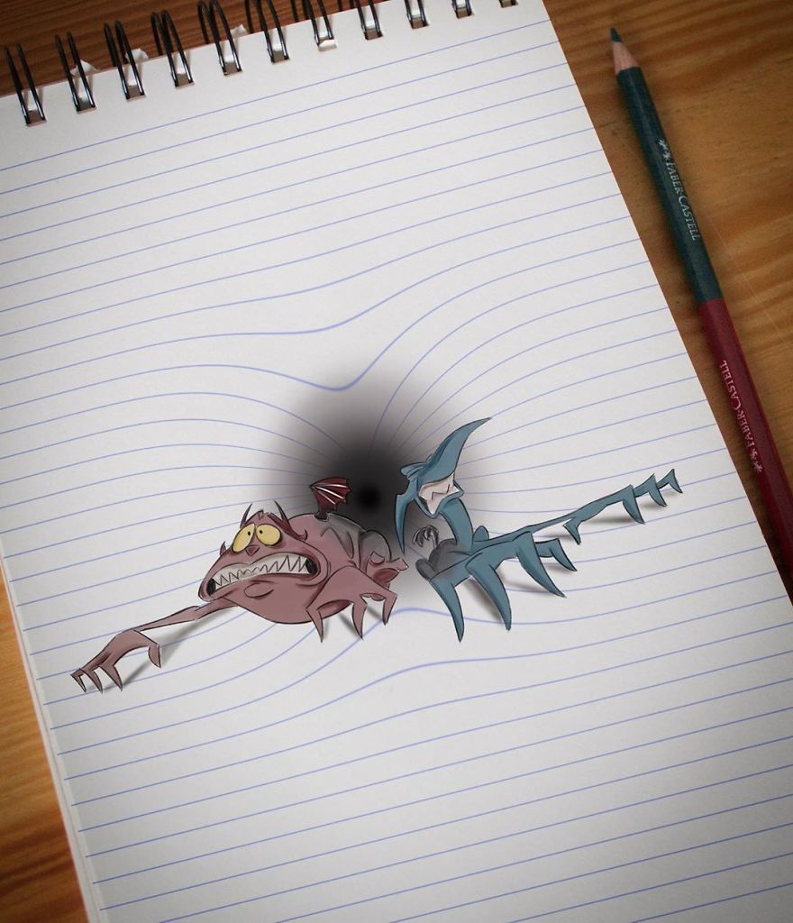 This Artist Makes His 3D Drawings Jump Off The Paper