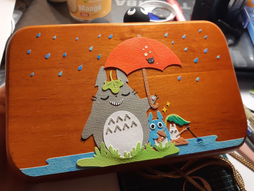 #6. Totoro Wooden Clutch