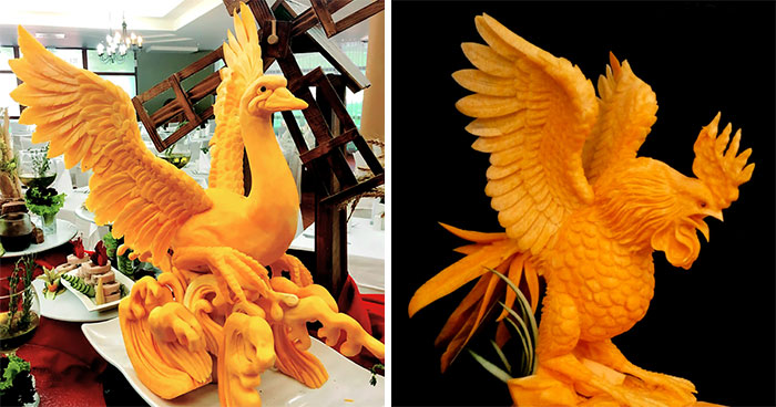 I Am A Fruit Carving Artist From Bulgaria And Here Are 26 Of My Alternative Halloween Pumpkins (New Pics)