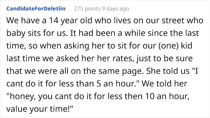 Babysitter Shares A Text Exchange With Parents Who Were Looking For Someone To Exploit As Cheap Labor