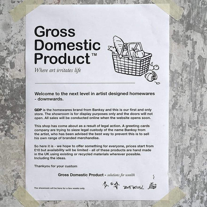 Banksy Opens A Dystopian Homeware Store No One Can Get Into, Following A Trademark Dispute