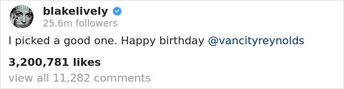 Blake Lively Trolls Ryan Reynolds For His Birthday With A Post That Is Both Sweet And Silly