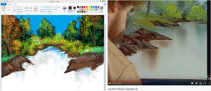 Someone Follows Bob Ross' Tutorial Video In MS Paint, Gets Absolutely Blown Away By What They Created