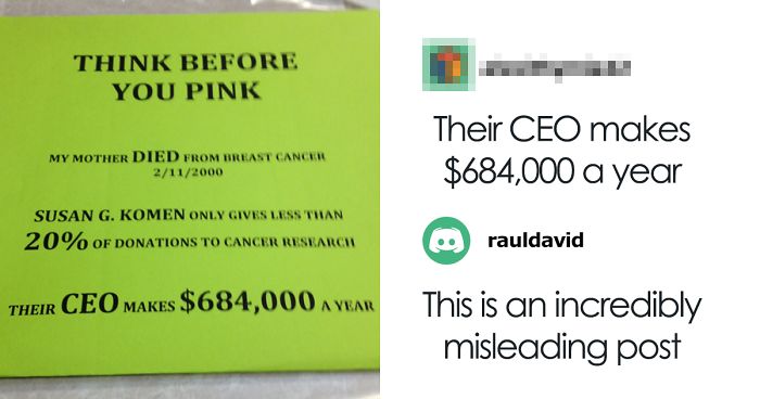 Poster Calling Breast Cancer Charity A ‘Scam’ Goes Viral, Then Someone Explains Why It’s Wrong
