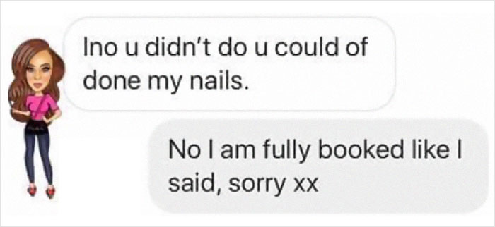 Woman Surprised To See Her Manicurist Shopping After She Said She's Fully Booked, Confronts Her And Gets Roasted Woman Surprised To See Her Manicurist Shopping After She Said She's Fully Booked, Confronts Her And Gets Roasted
