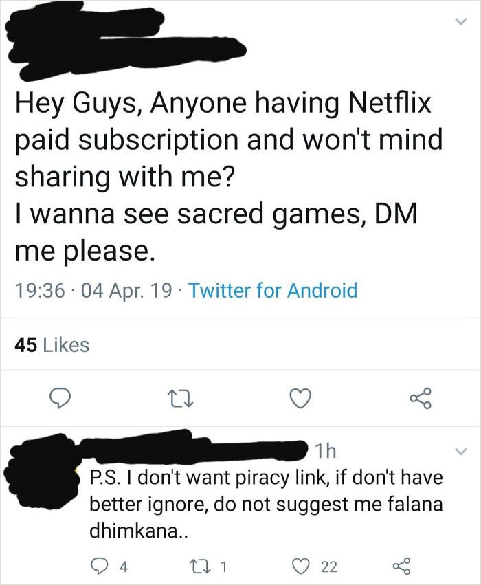 Cb Wants Direct Access To A Netflix Account. P.s. No Piracy