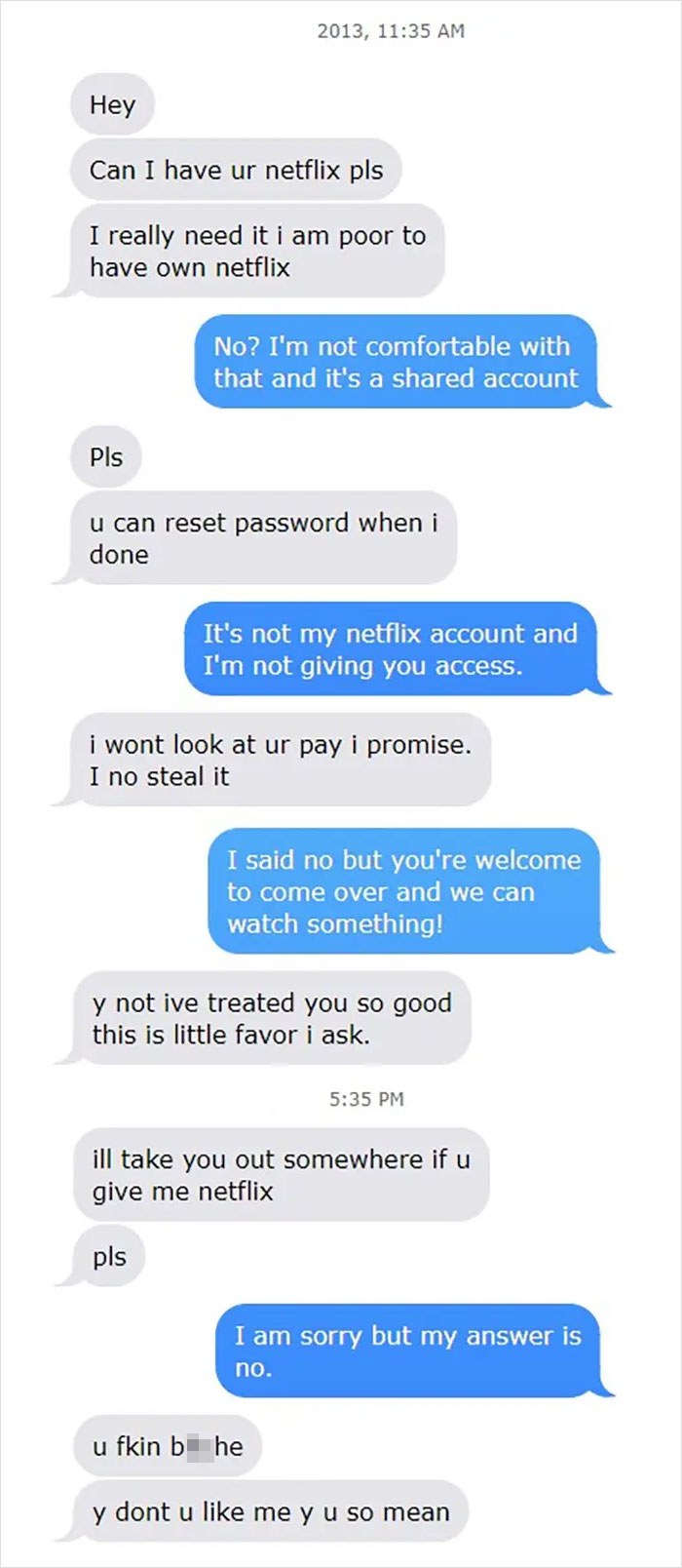 Netflix Pls Or U B**** Cross Post From R Niceguys