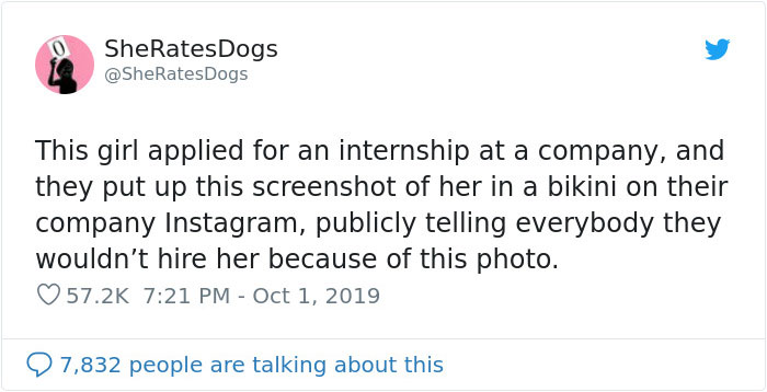 Girl Applies For Internship, But The Company Shares A Photo They Found Of Her In A Bikini, Saying She Won't Get It Girl Applies For Internship, But The Company Shares A Photo They Found Of Her In A Bikini, Saying She Won't Get It