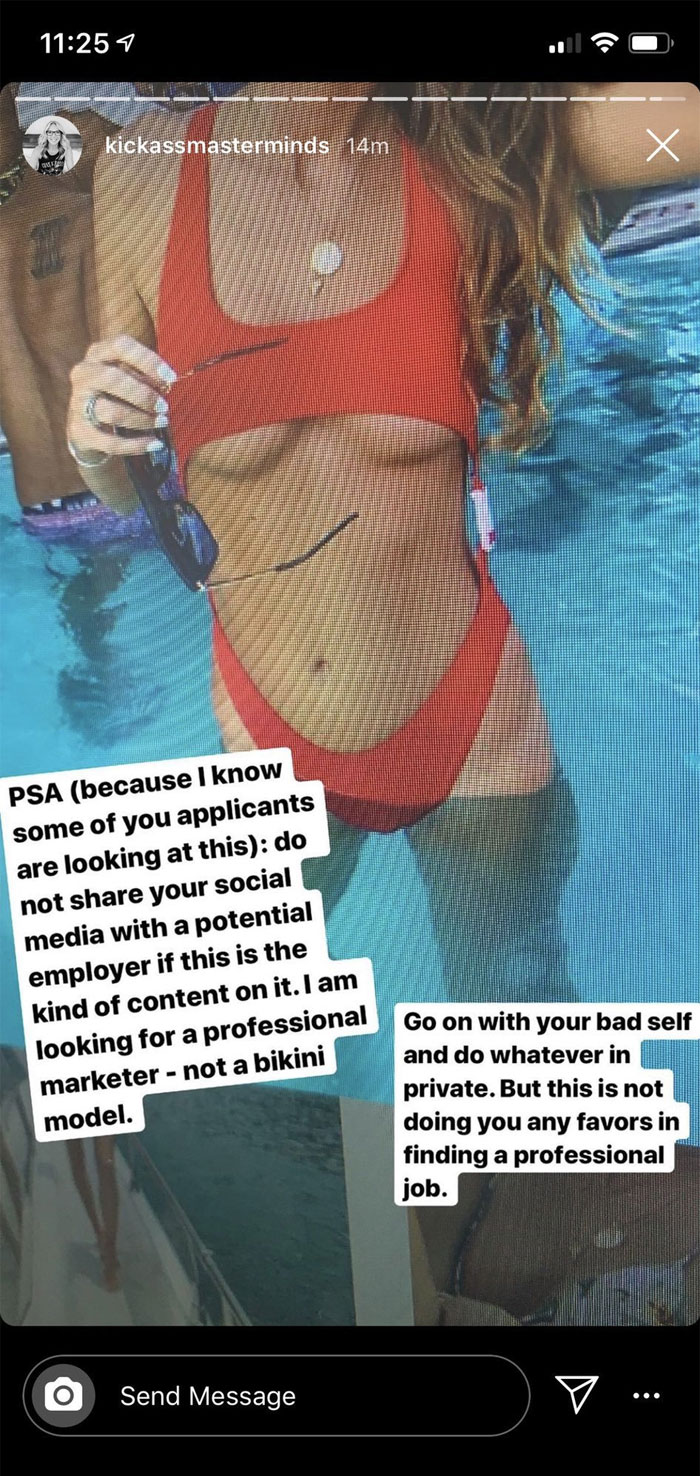Girl Applies For Internship, But The Company Shares A Photo They Found Of Her In A Bikini, Saying She Won't Get It