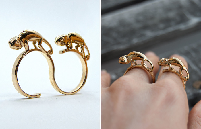 3D Printed Jewelry Of Frogs Doing Yoga And Nature/Fantasy Inspired Animals