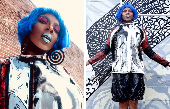 Using Body Paint, I Turn Myself Into Living Pop Art Illustrations