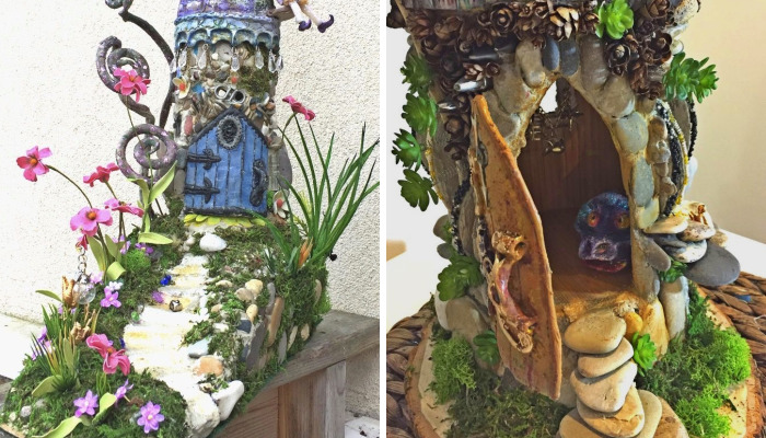 I Make Fairy Houses With Recycled Materials