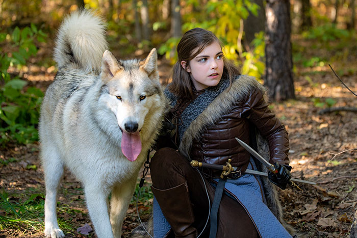 My Arya Stark Costume With My Boy Rex As Nymeria