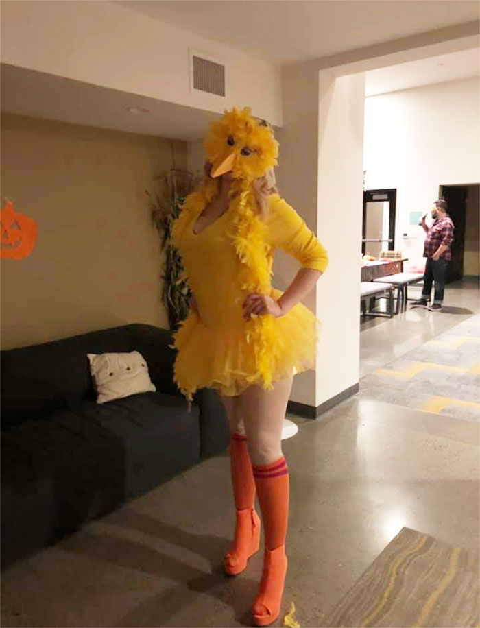 6’5 Sexy Big Bird As A Last Minute Costume