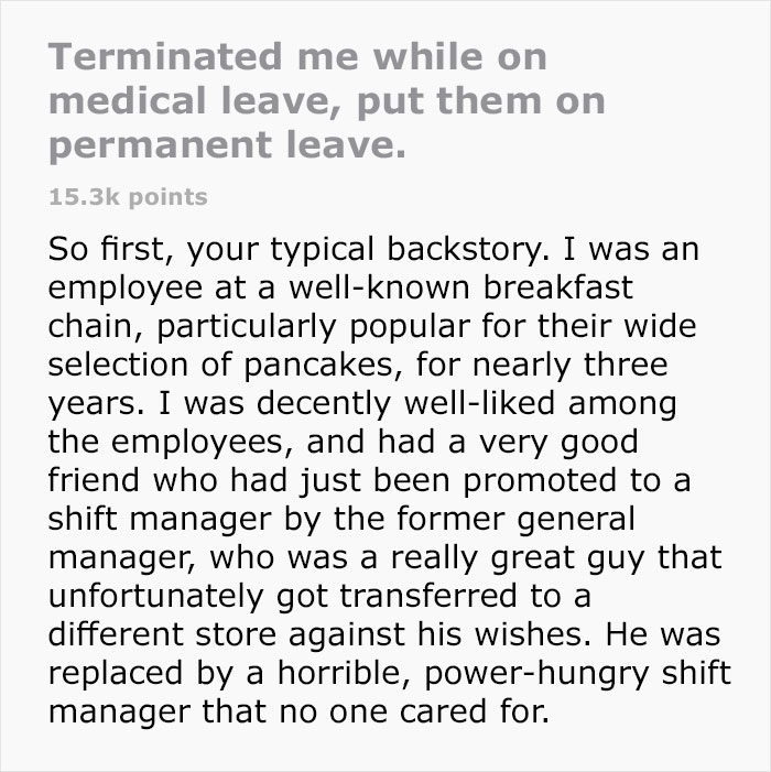 Person Gets Terminated While On Medical Leave, Takes Pics Of Violations In Restaurant And Shuts It Down Person Gets Terminated While On Medical Leave, Takes Pics Of Violations In Restaurant And Shuts It Down