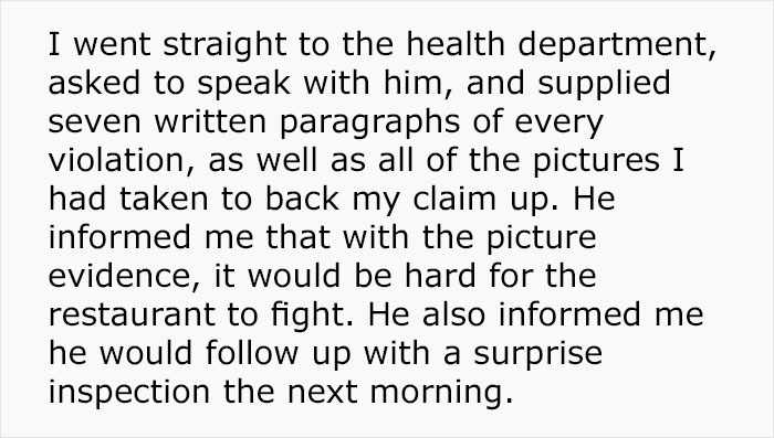 Person Gets Terminated While On Medical Leave, Takes Pics Of Violations In Restaurant And Shuts It Down Person Gets Terminated While On Medical Leave, Takes Pics Of Violations In Restaurant And Shuts It Down