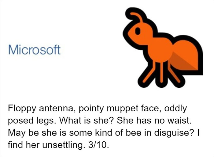Entomologist Rates Ant Emojis Of Different Brands And Their Descriptions Are Hilarious