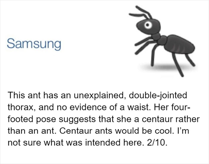 Entomologist Rates Ant Emojis Of Different Brands And Their Descriptions Are Hilarious