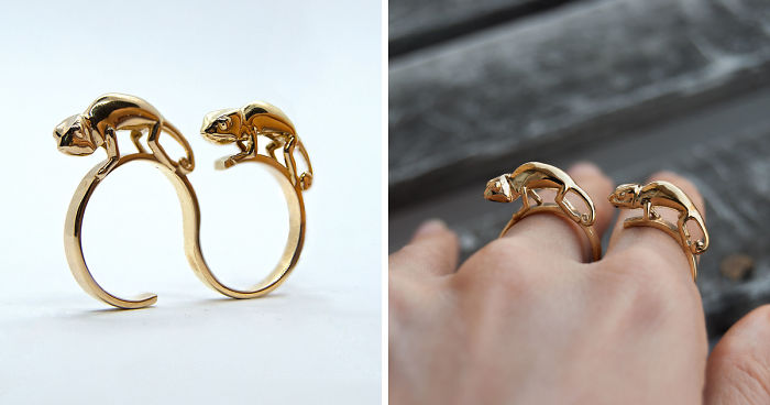 3D Printed Jewelry Of Frogs Doing Yoga And Nature/Fantasy Inspired Animals