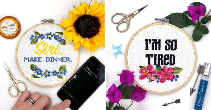 I Am A Cross Stitch Designer And You’re Going To Love My Funny Designs