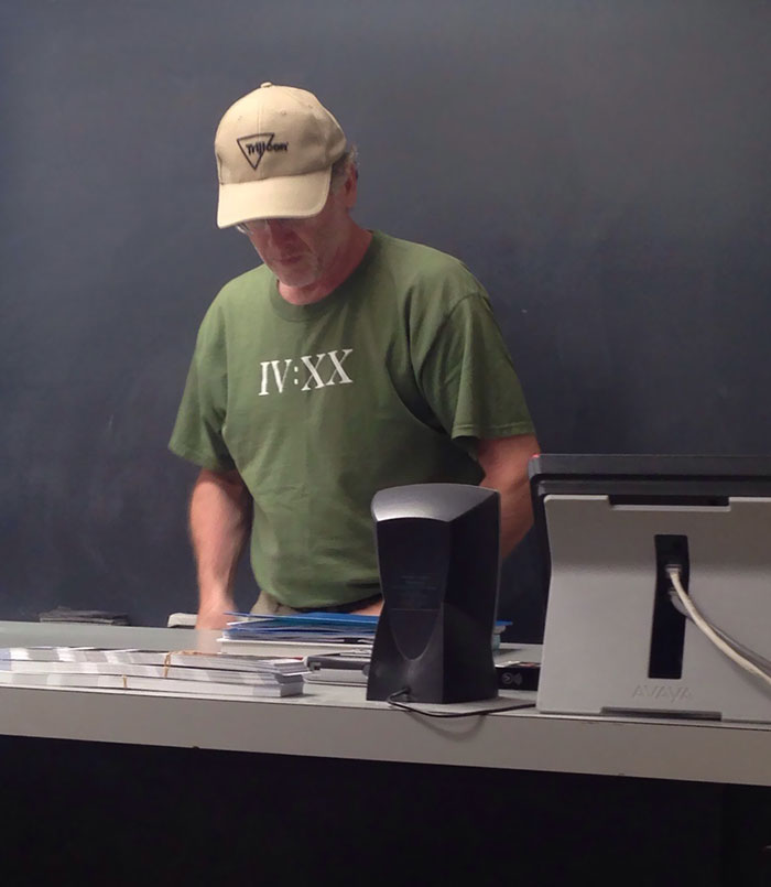 Photo Of My Professor Today. There's Something About His Shirt