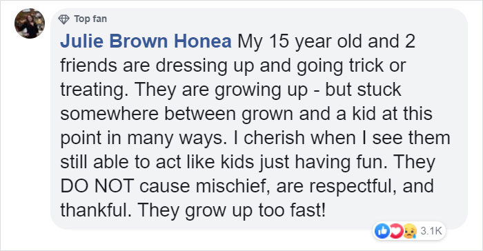 Woman Says She's Gonna 'Break The Law' And Give Candy To Kids On Halloween In A Powerful Post