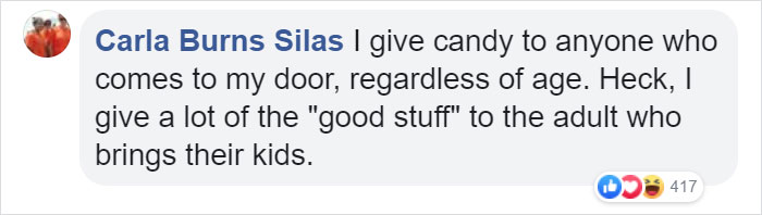 Woman Says She's Gonna 'Break The Law' And Give Candy To Kids On Halloween In A Powerful Post