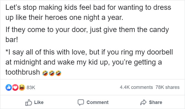 Woman Says She's Gonna 'Break The Law' And Give Candy To Kids On Halloween In A Powerful Post