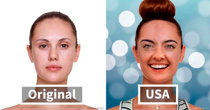 People From Around The World Edited These Man And Woman Headshots To Look Trendy In Their Country (27 Pics)