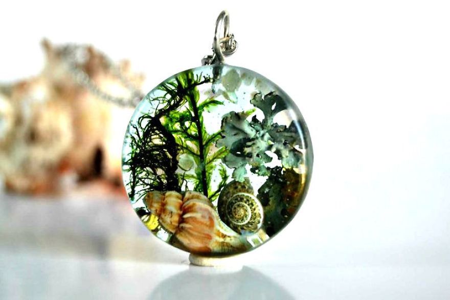 Ocean Terrarium Necklace