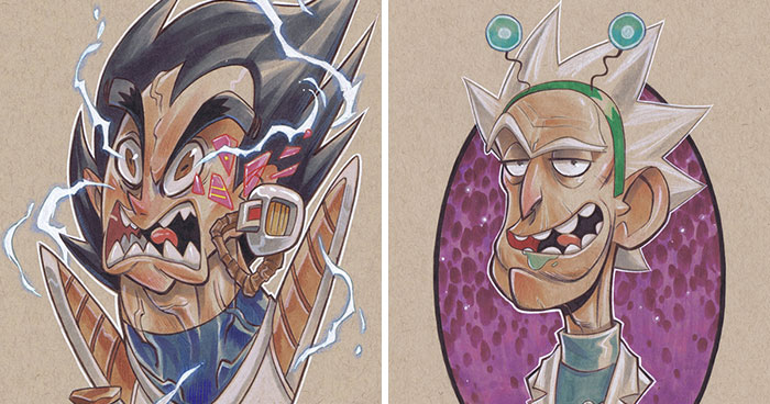 I Draw Characters From Video Games And Animated Movies On Brown Paper (55 Pics)