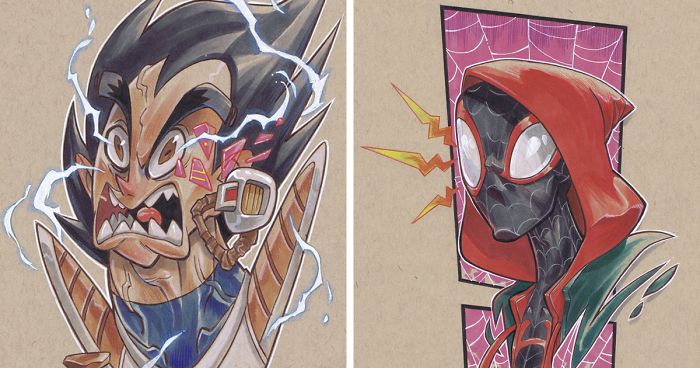 I Draw Characters From Video Games And Animated Movies On Brown Paper (55 Pics)