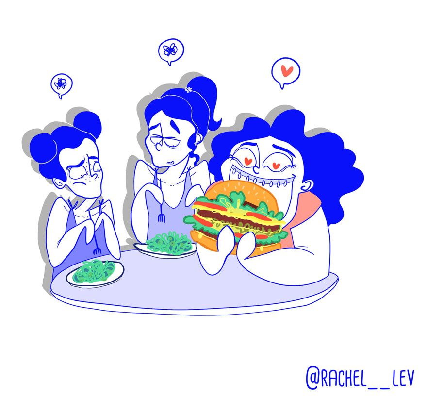 Funny Illustrations Of A Random Girl And Her Random Life - Struggling With Body Positivity !